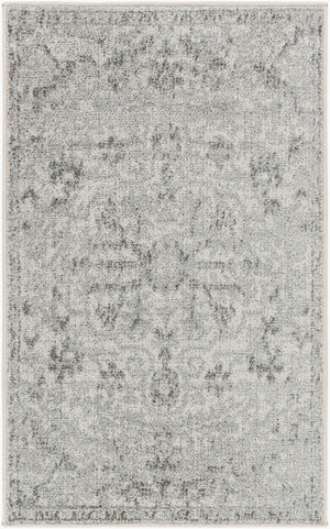 Livabliss Harput Traditional Turkish Geometric Polypropylene Accent Rug for Entryway or Bath Medium Gray, Ch 2' x 2'11" HAP1069-23