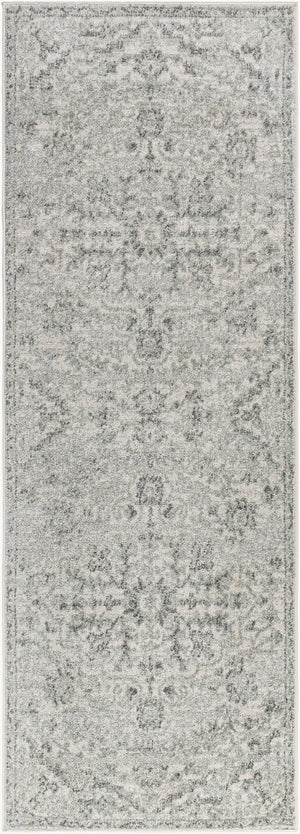 Livabliss Harput Traditional Turkish Geometric Polypropylene Accent Rug for Entryway or Bath Medium Gray, Ch 2'7" x 7'3" HAP1069-2773