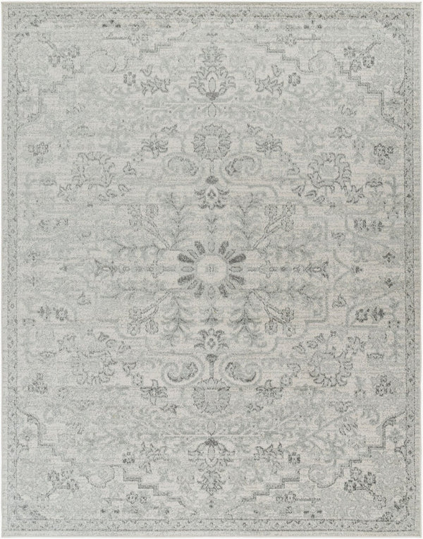 Livabliss Harput Traditional Turkish Geometric Polypropylene Accent Rug for Entryway or Bath Medium Gray, Ch 7'10" x 10'2" HAP1069-710103