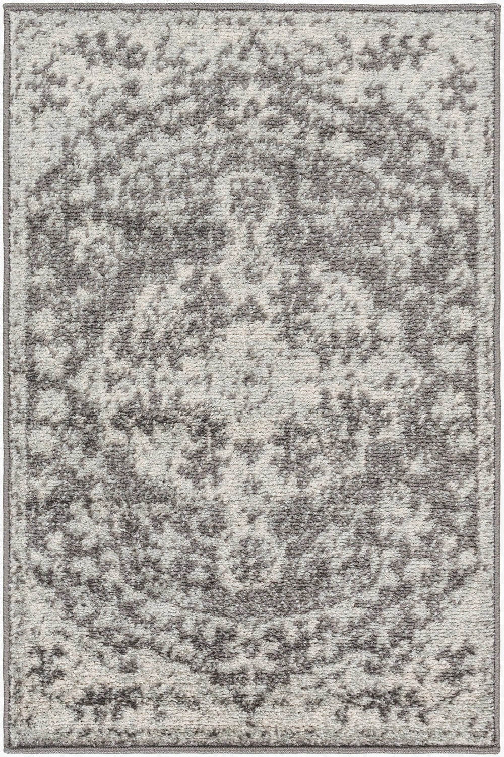 Livabliss Harput Traditional Turkish Polypropylene Accent Rug for Entryways and High Traffic Spaces Medium Gray, Ch 2' x 2'11" HAP1070-23