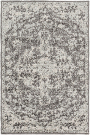 Livabliss Harput Traditional Turkish Polypropylene Accent Rug for Entryways and High Traffic Spaces Medium Gray, Ch 2' x 2'11" HAP1070-23
