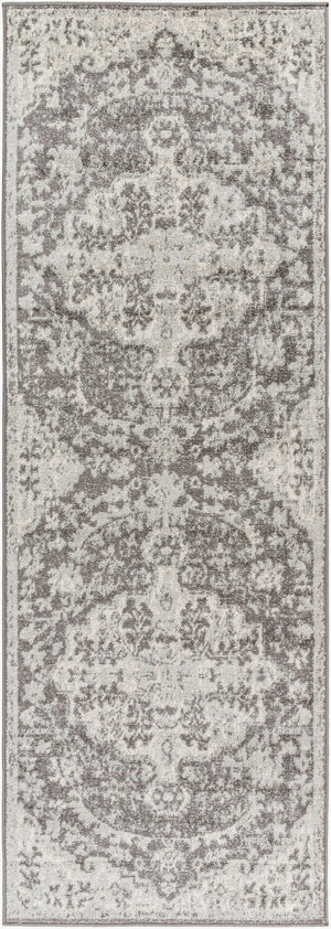 Livabliss Harput Traditional Turkish Polypropylene Accent Rug for Entryways and High Traffic Spaces Medium Gray, Ch 2'7" x 7'3" HAP1070-2773