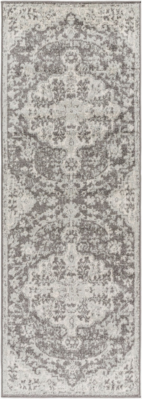 Livabliss Harput Traditional Turkish Polypropylene Accent Rug for Entryways and High Traffic Spaces Medium Gray, Ch 2'7" x 7'3" HAP1070-2773