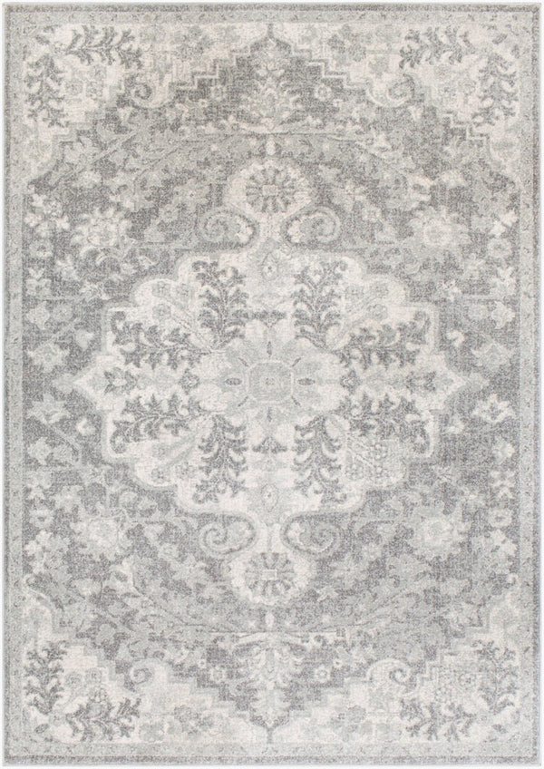 Livabliss Harput Traditional Turkish Polypropylene Accent Rug for Entryways and High Traffic Spaces Medium Gray, Ch 3'11" x 5'7" HAP1070-31157