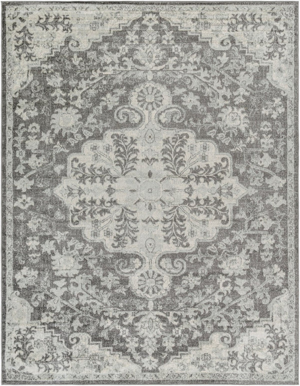 Livabliss Harput Traditional Turkish Polypropylene Accent Rug for Entryways and High Traffic Spaces Medium Gray, Ch 7'10" x 10'2" HAP1070-710103