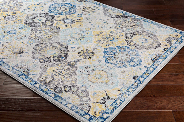 Livabliss Harput Traditional Medallion Runner Rug Polypropylene for Hallway and Entryway Navy, Mustard 2'7" x 7'3" HAP1072-2773