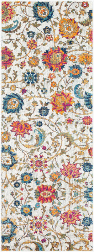 Livabliss Harput Geometric Polypropylene Accent Rug for Living Room Bedroom or Entryway Decor Mustard, Teal 2'7" x 7'3" HAP1074-2773
