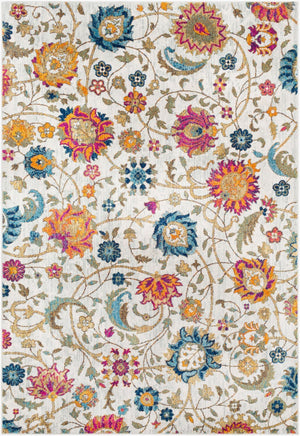 Livabliss Harput Geometric Polypropylene Accent Rug for Living Room Bedroom or Entryway Decor Mustard, Teal 2' x 2'11" HAP1074-23