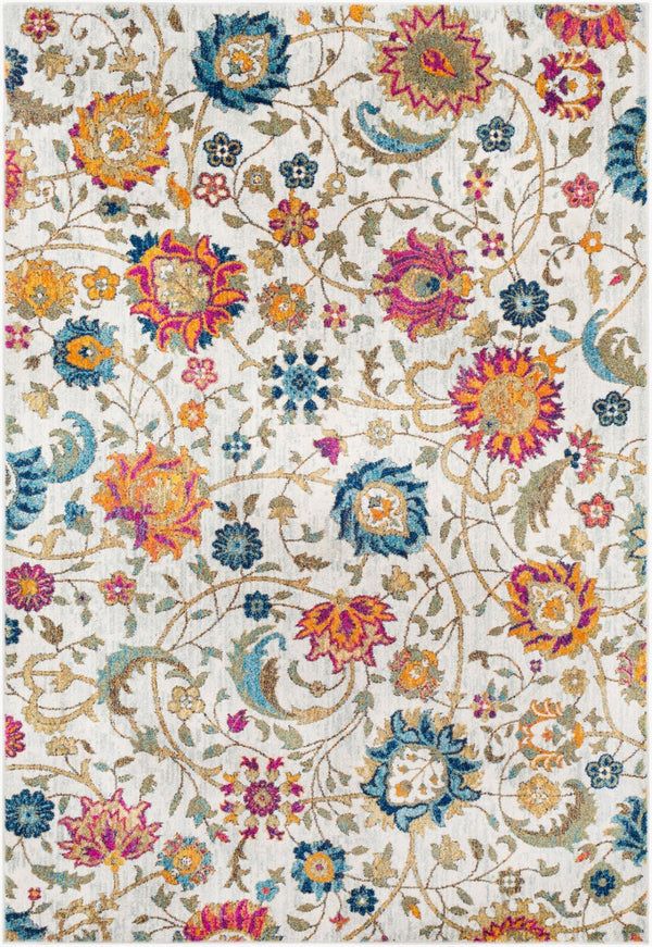 Livabliss Harput Geometric Polypropylene Accent Rug for Living Room Bedroom or Entryway Decor Mustard, Teal 2' x 2'11" HAP1074-23
