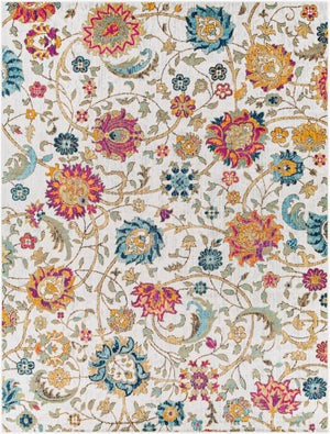 Livabliss Harput Geometric Polypropylene Accent Rug for Living Room Bedroom or Entryway Decor Mustard, Teal 7'10" x 10'2" HAP1074-710103