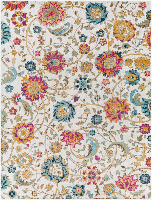 Livabliss Harput Geometric Polypropylene Accent Rug for Living Room Bedroom or Entryway Decor Mustard, Teal 7'10" x 10'2" HAP1074-710103