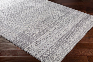 Livabliss Harput Traditional Medallion Polypropylene Area Rug for Living Room or Bedroom Medium Gray, Ch 3'11" x 5'7" HAP1080-31157