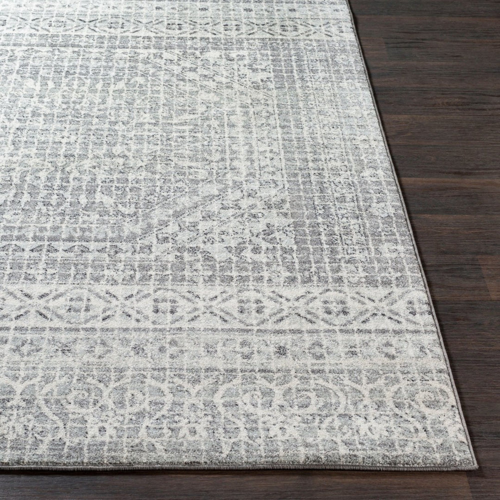Livabliss Harput Traditional Medallion Polypropylene Area Rug for Living Room or Bedroom Medium Gray, Ch 3'11" x 5'7" HAP1080-31157