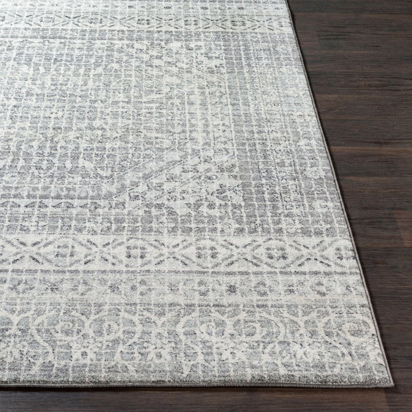 Livabliss Harput Traditional Medallion Polypropylene Area Rug for Living Room or Bedroom Medium Gray, Ch 3'11" x 5'7" HAP1080-31157