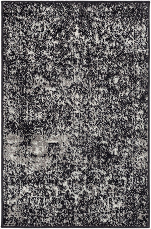 Livabliss Harput Medallion Polypropylene Area Rug for Entryways Hallways and High Traffic Zones Black, Charcoal 2' x 2'11" HAP1087-23