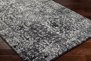 Livabliss Harput Medallion Polypropylene Area Rug for Entryways Hallways and High Traffic Zones Black, Charcoal 8'10" x 12'6" HAP1087-93126