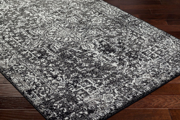 Livabliss Harput Medallion Polypropylene Area Rug for Entryways Hallways and High Traffic Zones Black, Charcoal 8'10" x 12'6" HAP1087-93126