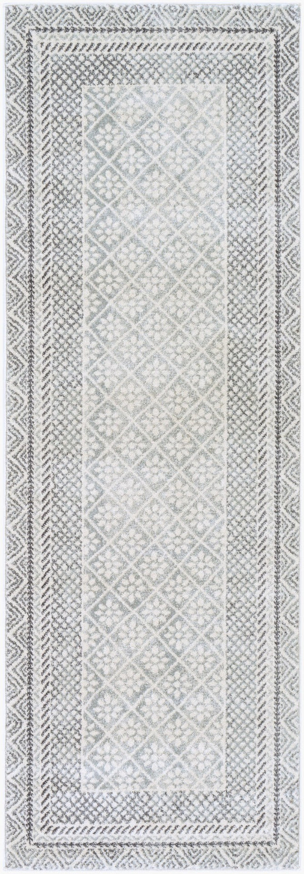Livabliss Harput Global Inspired Turkish Machine Woven Polypropylene Rug for Entryways and Small Spaces Charcoal, Light 2'7" x 7'3" HAP1088-2773