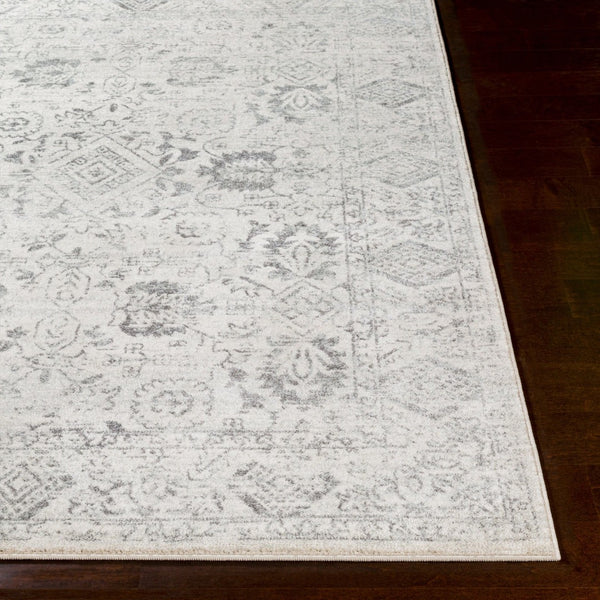 Livabliss Harput Medallion Geometric Area Rug Machine Woven Polypropylene for Entryways and Kitchens Charcoal, Light 2' x 2'11" HAP1091-23