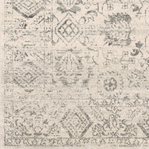 Livabliss Harput Medallion Geometric Area Rug Machine Woven Polypropylene for Entryways and Kitchens Charcoal, Light 2' x 2'11" HAP1091-23