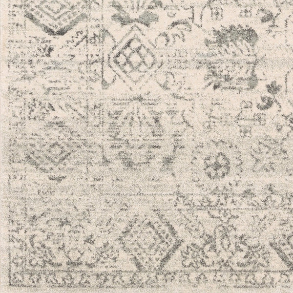 Livabliss Harput Medallion Geometric Area Rug Machine Woven Polypropylene for Entryways and Kitchens Charcoal, Light 2' x 2'11" HAP1091-23