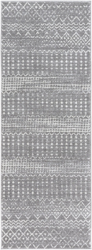 Livabliss Harput Moroccan Geometric Polypropylene Accent Rug Woven in Turkey for Entryways Charcoal, Light 2'7" x 7'3" HAP1096-2773