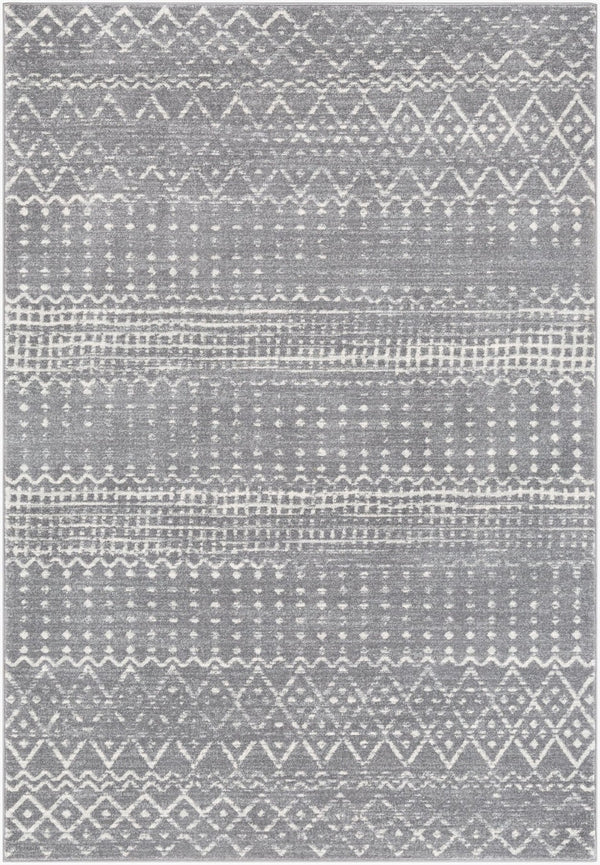 Livabliss Harput Moroccan Geometric Polypropylene Accent Rug Woven in Turkey for Entryways Charcoal, Light 2' x 2'11" HAP1096-23