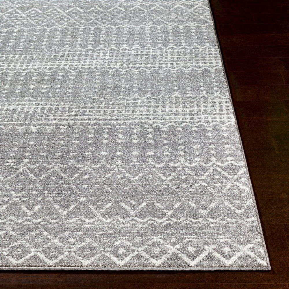 Livabliss Harput Moroccan Geometric Polypropylene Accent Rug Woven in Turkey for Entryways Charcoal, Light 2' x 2'11" HAP1096-23