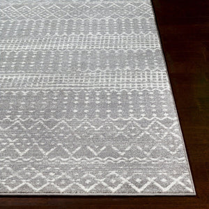 Livabliss Harput Moroccan Geometric Polypropylene Accent Rug Woven in Turkey for Entryways Charcoal, Light 2'7" x 7'3" HAP1096-2773