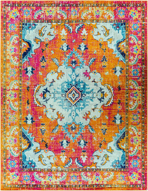 Livabliss Harput Medallion Area Rug Polypropylene Machine Woven for Living and Dining Rooms Navy, Sky Blue 7'10" x 10'2" HAP1118-710103