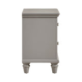 Homelegance By Top-Line Dasha 2-Drawer End Table Grey Wood