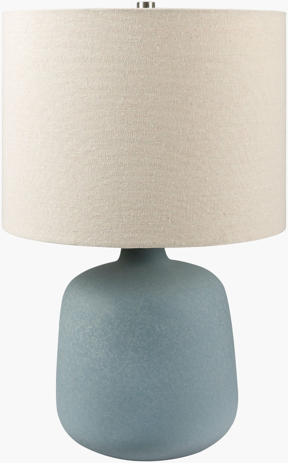 Livabliss Harmonie Ceramic Base Linen Shade Accent Lamp for Cottage Farmhouse Bedside Decor HAR-003