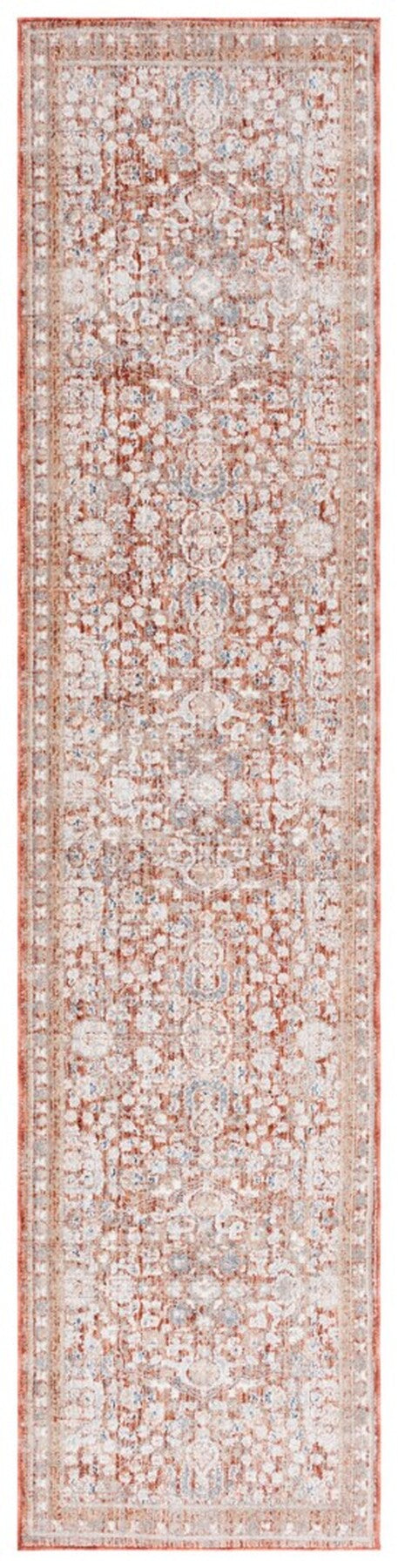 Safavieh Harlow 163 HAR163 Power Loomed  Rug Rust / Ivory Grey HAR163P-24