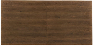 Hooker Furniture Driftwood Rectangle Dining Table With Buckboard Finish, Double Pedestal Base, Extends To 126" Medium Wood 6820-75200-85