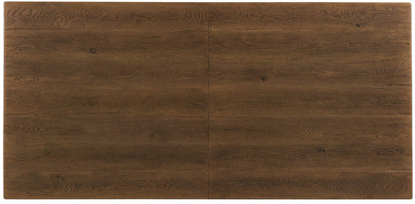 Hooker Furniture Driftwood Rectangle Dining Table With Buckboard Finish, Double Pedestal Base, Extends To 126" Medium Wood 6820-75200-85