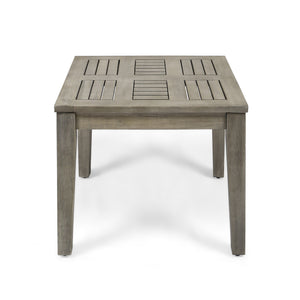 English Elm Christopher Knight Home® - Hampton Acacia Wood Side Table for Outdoor Use, Low-Profile 20" Square Top, Durable 300lb Capacity Grey 61350.00LGRY