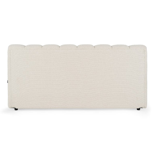 VIG Furniture Eastern King Modrest Harris Off-White Tasmin Linen Upholstered Bed — Modern Panel Headboard, 600Lb Support VGKK-KF.B2032-LINEN-EK
