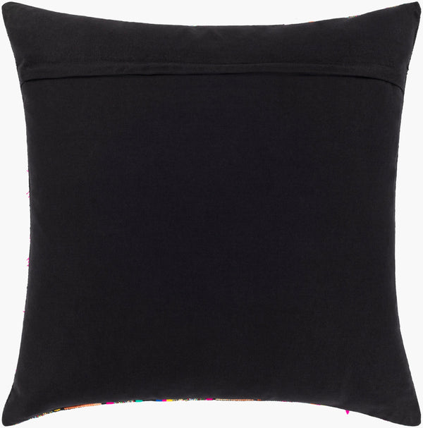 Surya Haruki 20" X 20" Global Inspired Accent Pillow - Elegant, Durable Home Decor For Eclectic Charm Black Acrylic,Cotton,Cotton Hau001-2020d