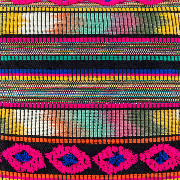 Surya Haruki 20" X 20" Global Inspired Accent Pillow - Elegant, Durable Home Decor For Eclectic Charm Black Acrylic,Cotton,Cotton Hau001-2020d