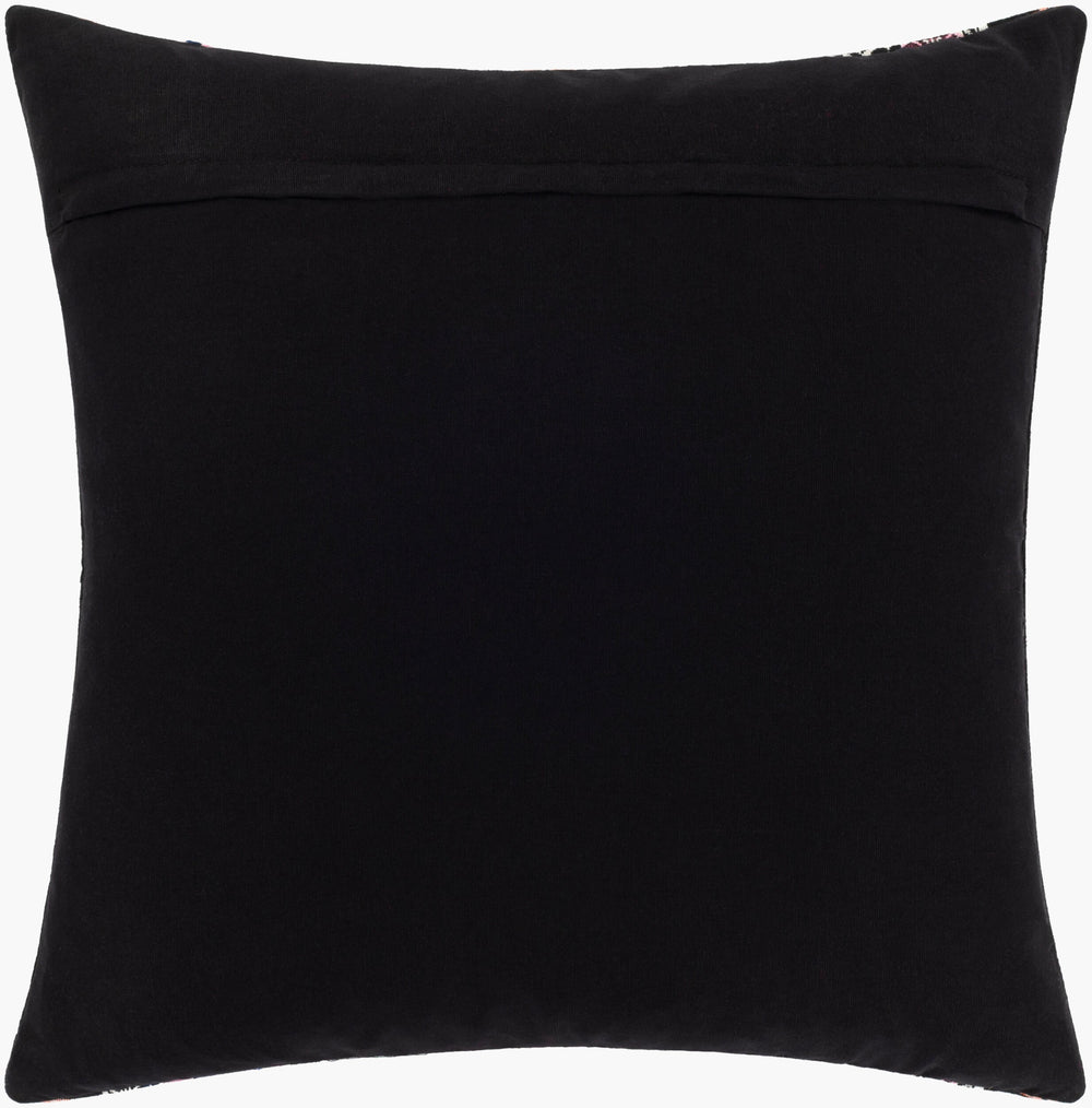 Surya Haruki 20" X 20" Global Inspired Accent Pillow - Elegant, Durable Home Decor For Eclectic Charm Black Cotton,Polyester,Cotton Hau002-2020