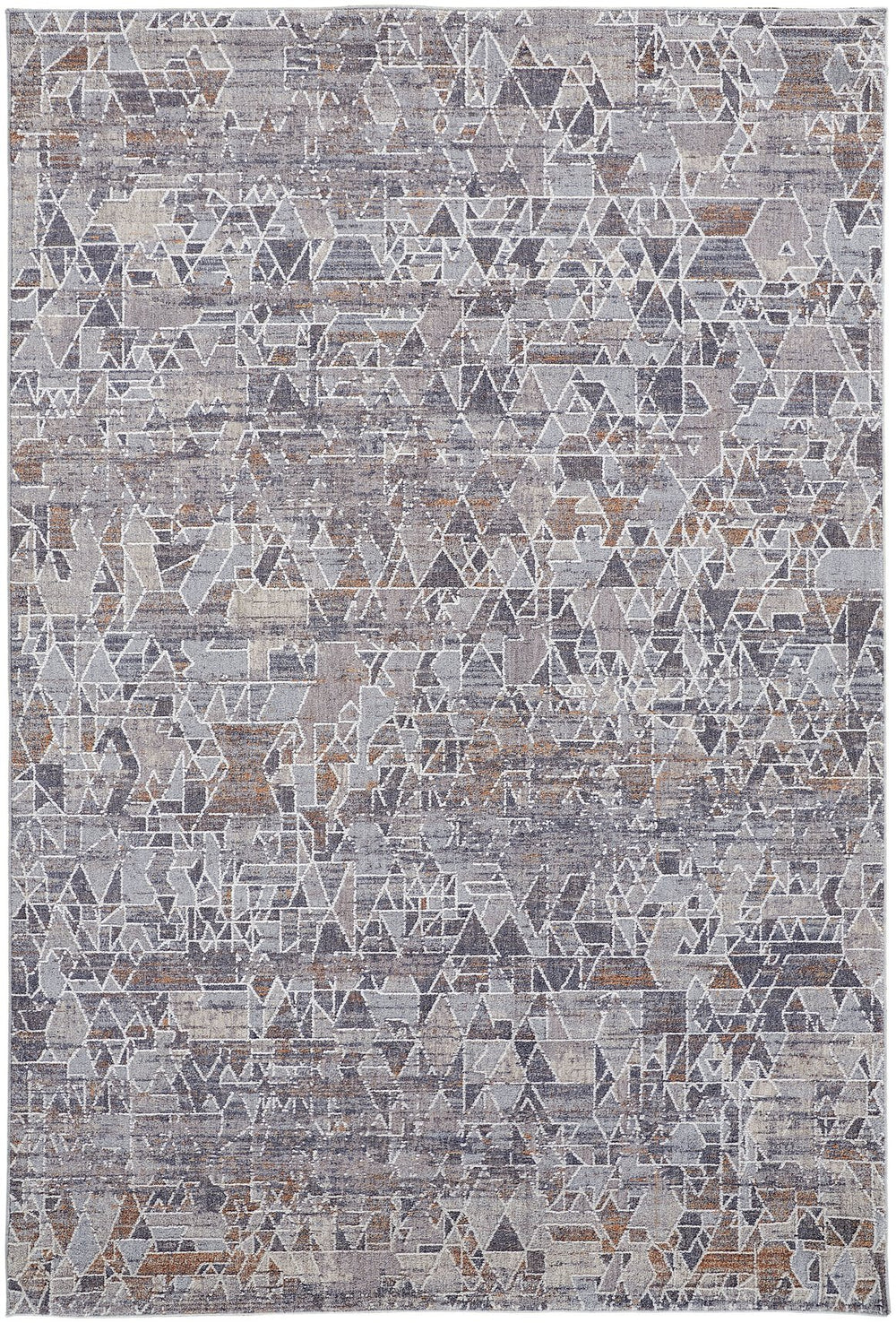 Feizy Rugs Francisco Southwestern-inspired Abstract Rug - Durable, Machine-woven Geometric Design For Any Space Gray,Blue,Orange Polyester,Polypropylene Fra39czfmlt000p18