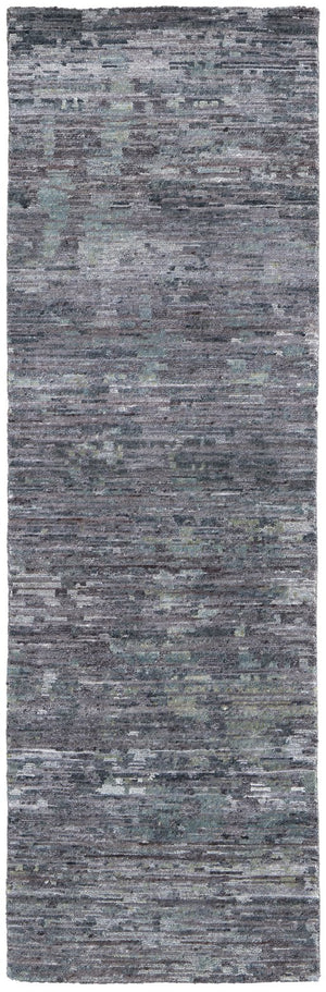 Feizy Rugs Conroe Hand-knotted Wool And Viscose Abstract Rug – Luxurious Modern Art For Your Home Décor Blue,Gray Wool,Viscose Cro6823fmlt000i68