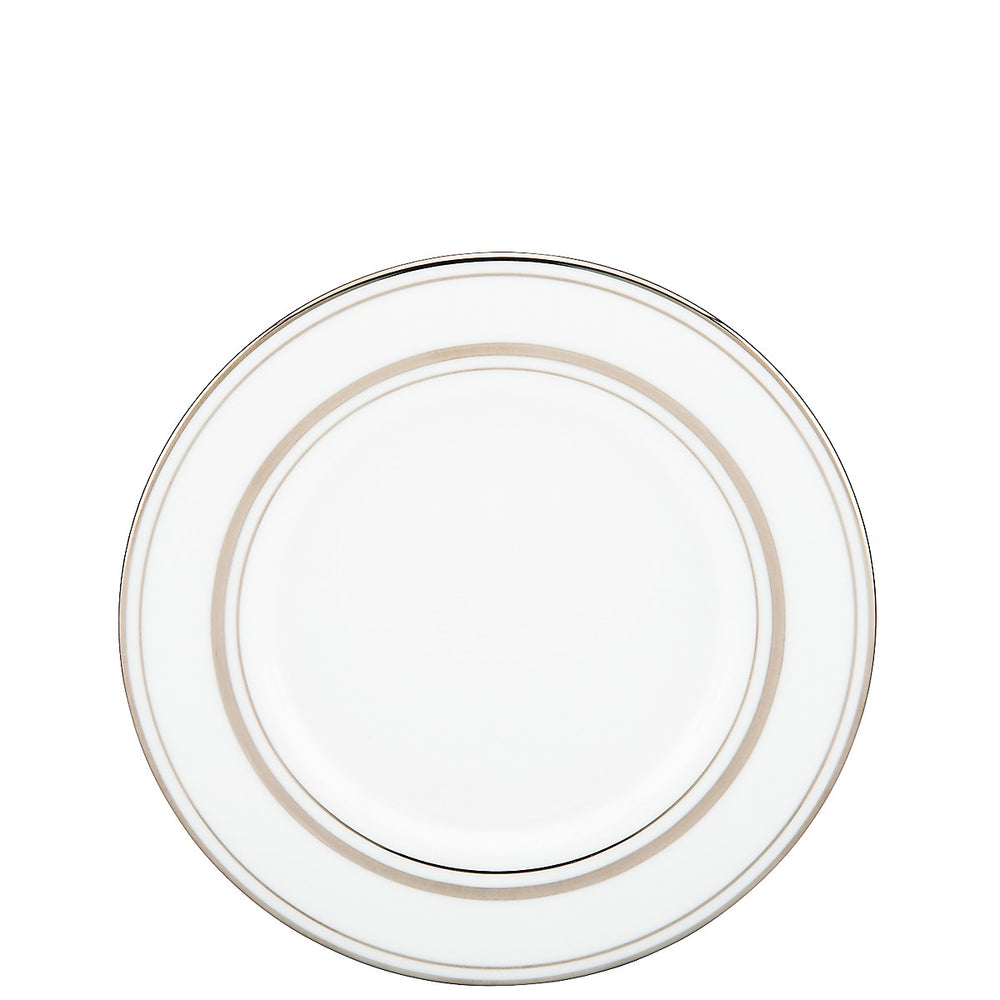 Lenox Kate Spade Library Lane Platinum Saucer White, WHITE BONE CHINA 6255350