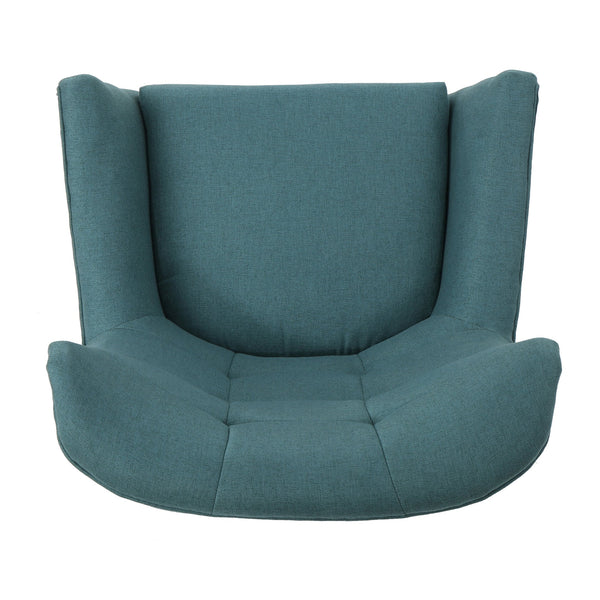 English Elm Club Chair Tufted Back Rubberwood Legs Mid-century Modern Accent Seat for Living Rooms 60751.00DTE