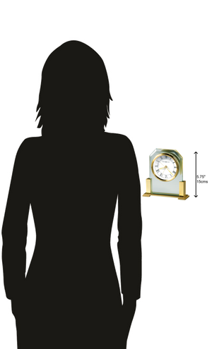 Hekman Furniture 613573 Paramount Table Clock: Elegant Brass Finish With Luminous Hands & Quartz Movement For Any Space Polished Brass Paramount Table Top Clock 613573