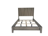 Parker House Pure Modern - Bedroom King Panel Bed With 2 Nightstands Grey Oak Solids ,Oak Veneers Bpur-3pc-1166-n2