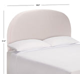 Safavieh Saraya Curved Headboard XII23 Pale Pink Velvet Solid Acacia/ Mdf/Plywood/Velvet HBD6401A-K