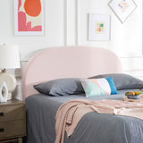 Safavieh Saraya Curved Headboard XII23 Pale Pink Velvet Solid Acacia/ Mdf/Plywood/Velvet HBD6401A-K