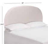 Safavieh Saraya Curved Headboard XII23 Pale Pink Velvet Solid Acacia/ Mdf/Plywood/Velvet HBD6401A-K