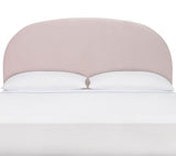 Safavieh Saraya Curved Headboard XII23 Pale Pink Velvet Solid Acacia/ Mdf/Plywood/Velvet HBD6401A-K